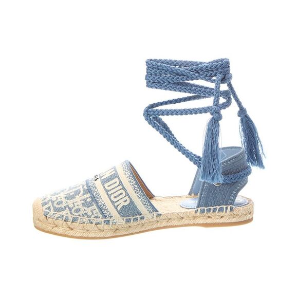 Dior Granville Oblique Canvas Espadrille, Blue - Picture 2 of 5